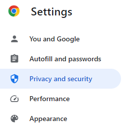chrome-setting